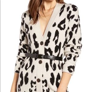 Something Navy Leopard Cárdigan
